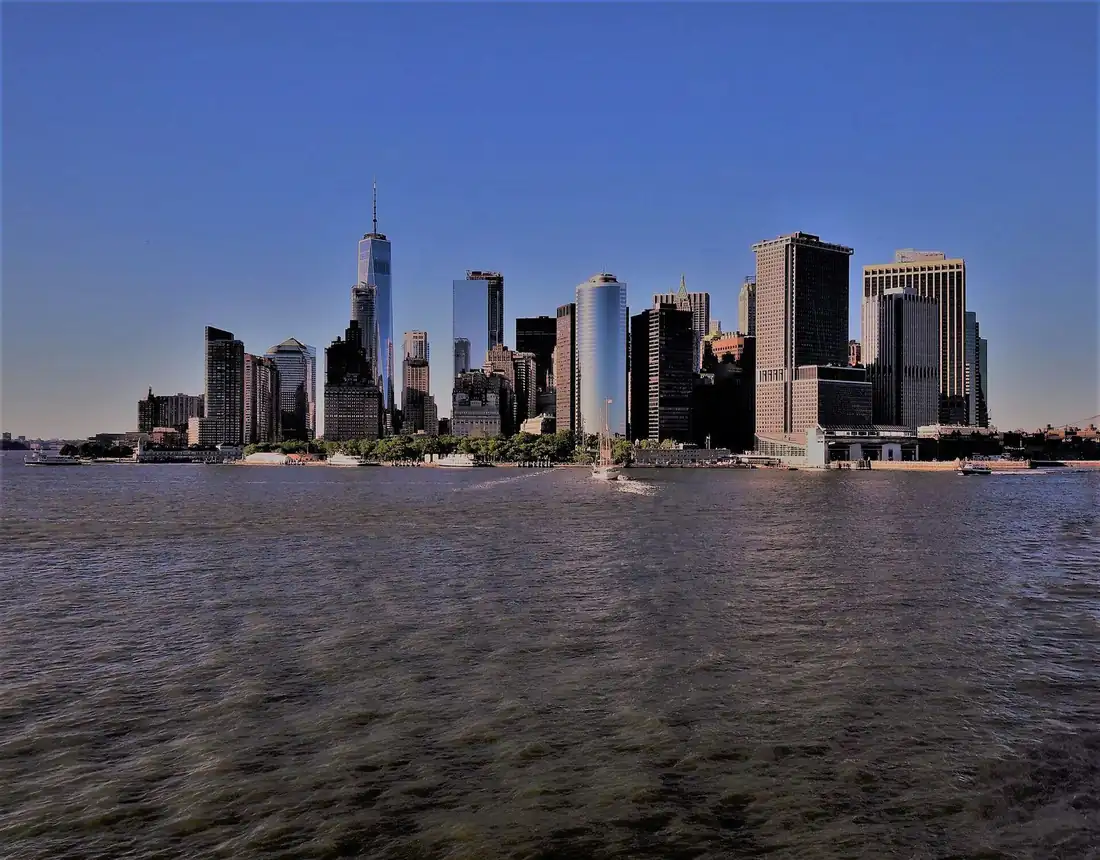 The Manhattan skyline from the ferry